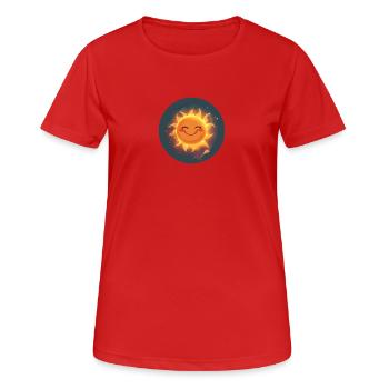 Sonnenstrahl Sonne - Frauen T-Shirt atmungsaktiv - Rot - Vorne - AI Model Female 172 dark (172cm)