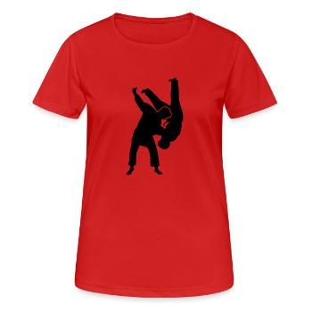 Judo - Frauen T-Shirt atmungsaktiv - Rot - Vorne - AI Model Female 172 dark (172cm)
