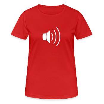 speaker right - Women's Breathable T-Shirt - red - Front - AI Model Female 172 dark (172cm)