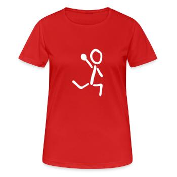 handball - Women's Breathable T-Shirt - red - Front - AI Model Female 172 dark (172cm)