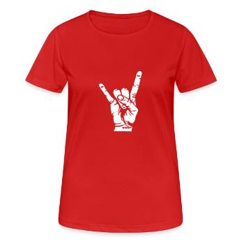 Devilhand Pommesgabel - Frauen T-Shirt atmungsaktiv - Rot - Vorne - AI Model Female 172 dark (172cm)