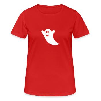 ghost happy I - Frauen T-Shirt atmungsaktiv - Rot - Vorne - AI Model Female 172 dark (172cm)