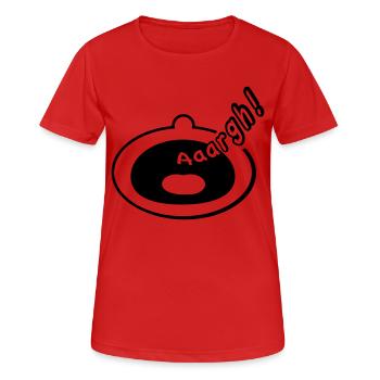 Schrei - Frauen T-Shirt atmungsaktiv - Rot - Vorne - AI Model Female 172 dark (172cm)