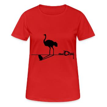 Un jour, un jour, quand je serai grand - T-shirt respirant Femme - rouge - Devant - AI Model Female 172 dark (172cm)