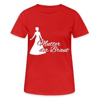 Mutter der Braut - Frauen T-Shirt atmungsaktiv - Rot - Vorne - AI Model Female 172 dark (172cm)