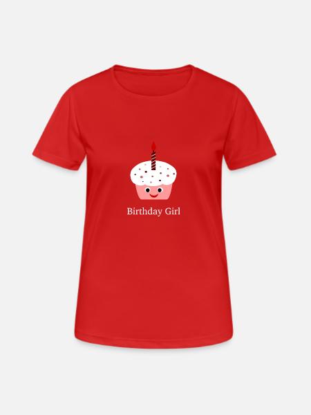 Birthday Girl - Women's Breathable T-Shirt - red