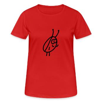Cockroach - cafard - Line - T-shirt respirant Femme - rouge - Devant - AI Model Female 172 dark (172cm)