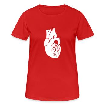Herz - Frauen T-Shirt atmungsaktiv - Rot - Vorne - AI Model Female 172 dark (172cm)