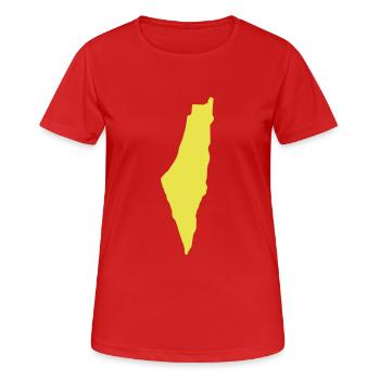 Israel - Frauen T-Shirt atmungsaktiv - Rot - Vorne - AI Model Female 172 dark (172cm)