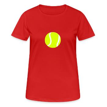 balle de tennis - T-shirt respirant Femme - rouge - Devant - AI Model Female 172 dark (172cm)