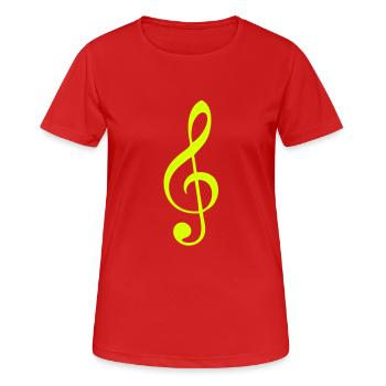 cle de sol note musique - T-shirt respirant Femme - rouge - Devant - AI Model Female 172 dark (172cm)