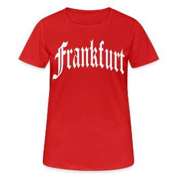 Francfort - T-shirt respirant Femme - rouge - Devant - AI Model Female 172 dark (172cm)