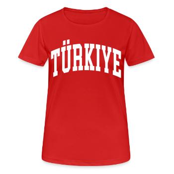 Türkei - Frauen T-Shirt atmungsaktiv - Rot - Vorne - AI Model Female 172 dark (172cm)