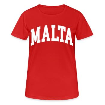 Malta - Frauen T-Shirt atmungsaktiv - Rot - Vorne - AI Model Female 172 dark (172cm)