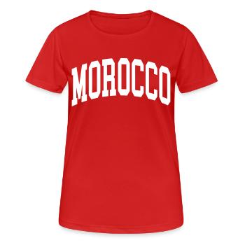 Maroc - T-shirt respirant Femme - rouge - Devant - AI Model Female 172 dark (172cm)