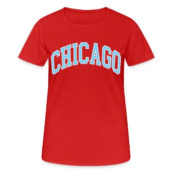 Chicago - T-shirt respirant Femme - rouge - Devant - AI Model Female 172 dark (172cm)