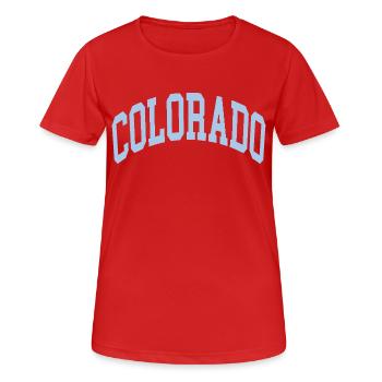 Colorado - Frauen T-Shirt atmungsaktiv - Rot - Vorne - AI Model Female 172 dark (172cm)