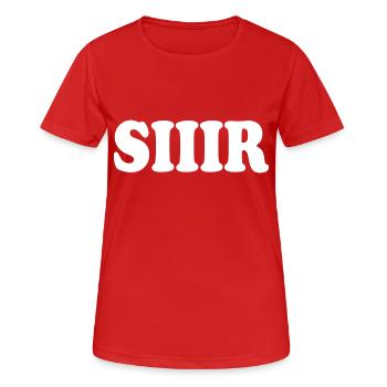 Sir siir siiir - Frauen T-Shirt atmungsaktiv - Rot - Vorne - AI Model Female 172 dark (172cm)