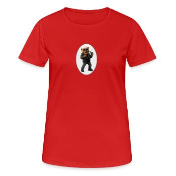 Rockmusik Bär - Frauen T-Shirt atmungsaktiv - Rot - Vorne - AI Model Female 172 dark (172cm)