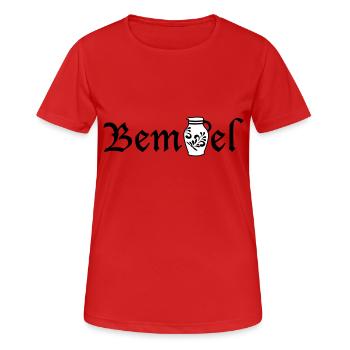 Bembel - Frankfurter Bembel Design #Bembel - Frauen T-Shirt atmungsaktiv - Rot - Vorne - AI Model Female 172 dark (172cm)
