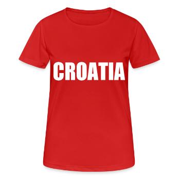 Kroatien - Frauen T-Shirt atmungsaktiv - Rot - Vorne - AI Model Female 172 dark (172cm)