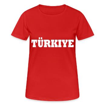 Turquie - T-shirt respirant Femme - rouge - Devant - AI Model Female 172 dark (172cm)