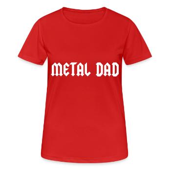 METAL DAD - Women's Breathable T-Shirt - red - Front - AI Model Female 172 dark (172cm)