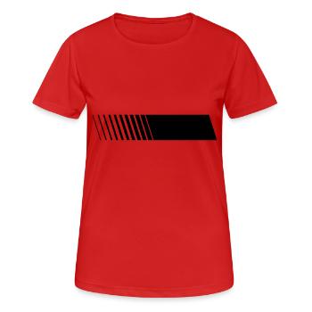 Rennstreifen Rechts Blanko - Frauen T-Shirt atmungsaktiv - Rot - Vorne - AI Model Female 172 dark (172cm)