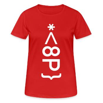 Weihnachtsmann - Frauen T-Shirt atmungsaktiv - Rot - Vorne - AI Model Female 172 dark (172cm)