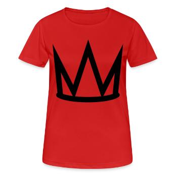 crown6 - Women's Breathable T-Shirt - red - Front - AI Model Female 172 dark (172cm)