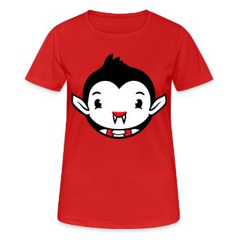 Ente Vampir Halloween Kostüm Blutsauger Monster - Frauen T-Shirt atmungsaktiv - Rot - Vorne - AI Model Female 172 dark (172cm)