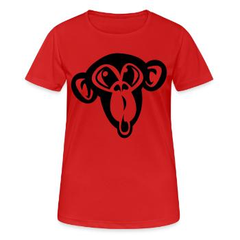 Cute monkey - Frauen T-Shirt atmungsaktiv - Rot - Vorne - AI Model Female 172 dark (172cm)