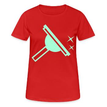 Window Cleaner - Women's Breathable T-Shirt - red - Front - AI Model Female 172 dark (172cm)