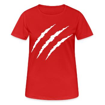 Krallen - Frauen T-Shirt atmungsaktiv - Rot - Vorne - AI Model Female 172 dark (172cm)