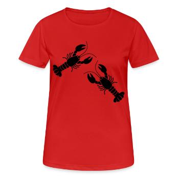 two lobsters - Frauen T-Shirt atmungsaktiv - Rot - Vorne - AI Model Female 172 dark (172cm)