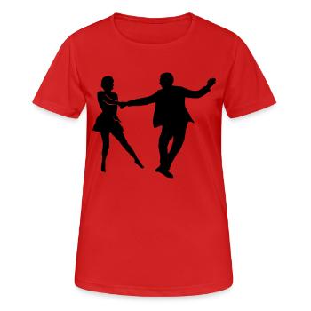 west coast swing dancer - Frauen T-Shirt atmungsaktiv - Rot - Vorne - AI Model Female 172 dark (172cm)