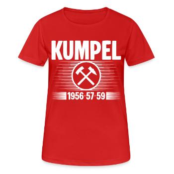 Erzgebirge Kumpel - Frauen T-Shirt atmungsaktiv - Rot - Vorne - AI Model Female 172 dark (172cm)
