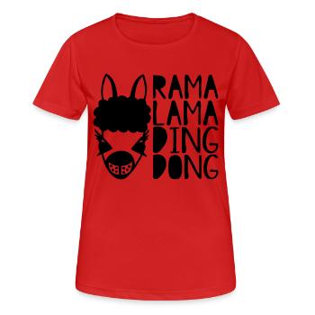 rama dong ding Dalai - T-shirt respirant Femme - rouge - Devant - AI Model Female 172 dark (172cm)