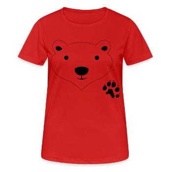 Polar Bear - Frauen T-Shirt atmungsaktiv - Rot - Vorne - AI Model Female 172 dark (172cm)
