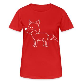 Fox Comic - Women's Breathable T-Shirt - red - Front - AI Model Female 172 dark (172cm)