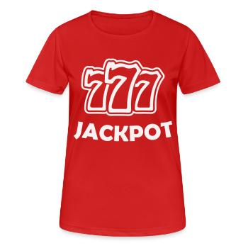 777 - Women's Breathable T-Shirt - red - Front - AI Model Female 172 dark (172cm)