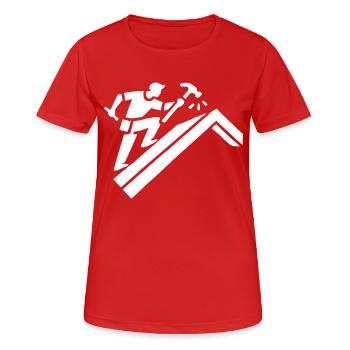 Roofer - Women's Breathable T-Shirt - red - Front - AI Model Female 172 dark (172cm)