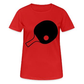 Table tennis rackets, table tennis - Women's Breathable T-Shirt - red - Front - AI Model Female 172 dark (172cm)