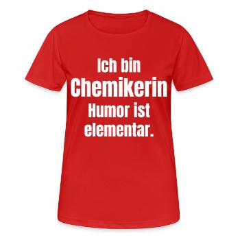 Humor für Chemikerin elementar - Frauen T-Shirt atmungsaktiv - Rot - Vorne - AI Model Female 172 dark (172cm)