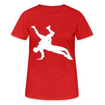 wrestling - Frauen T-Shirt atmungsaktiv - Rot - Vorne - AI Model Female 172 dark (172cm)