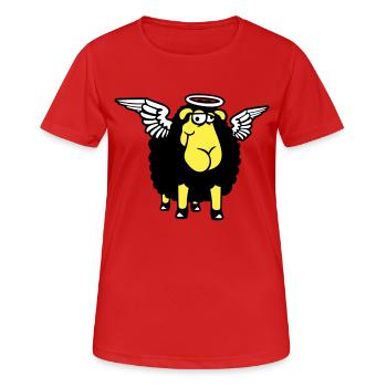 Sheep Angel Wings Heaven Halo Holy - Women's Breathable T-Shirt - red - Front - AI Model Female 172 dark (172cm)
