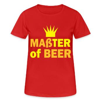 maß bier - Frauen T-Shirt atmungsaktiv - Rot - Vorne - AI Model Female 172 dark (172cm)