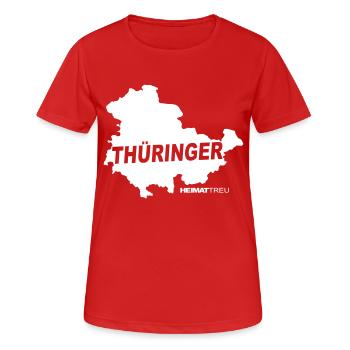 Thüringer Treue - Frauen T-Shirt atmungsaktiv - Rot - Vorne - AI Model Female 172 dark (172cm)