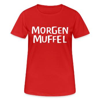 Morgenmuffel - Frauen T-Shirt atmungsaktiv - Rot - Vorne - AI Model Female 172 dark (172cm)