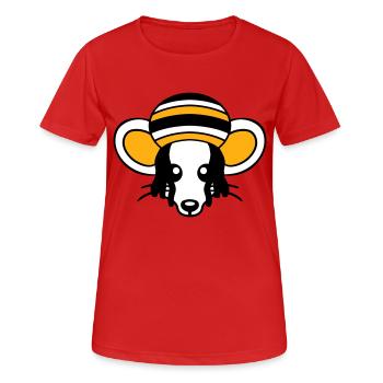 Maus Raggae Jamaika Hut Rasta Locken Chill Mütze - Frauen T-Shirt atmungsaktiv - Rot - Vorne - AI Model Female 172 dark (172cm)